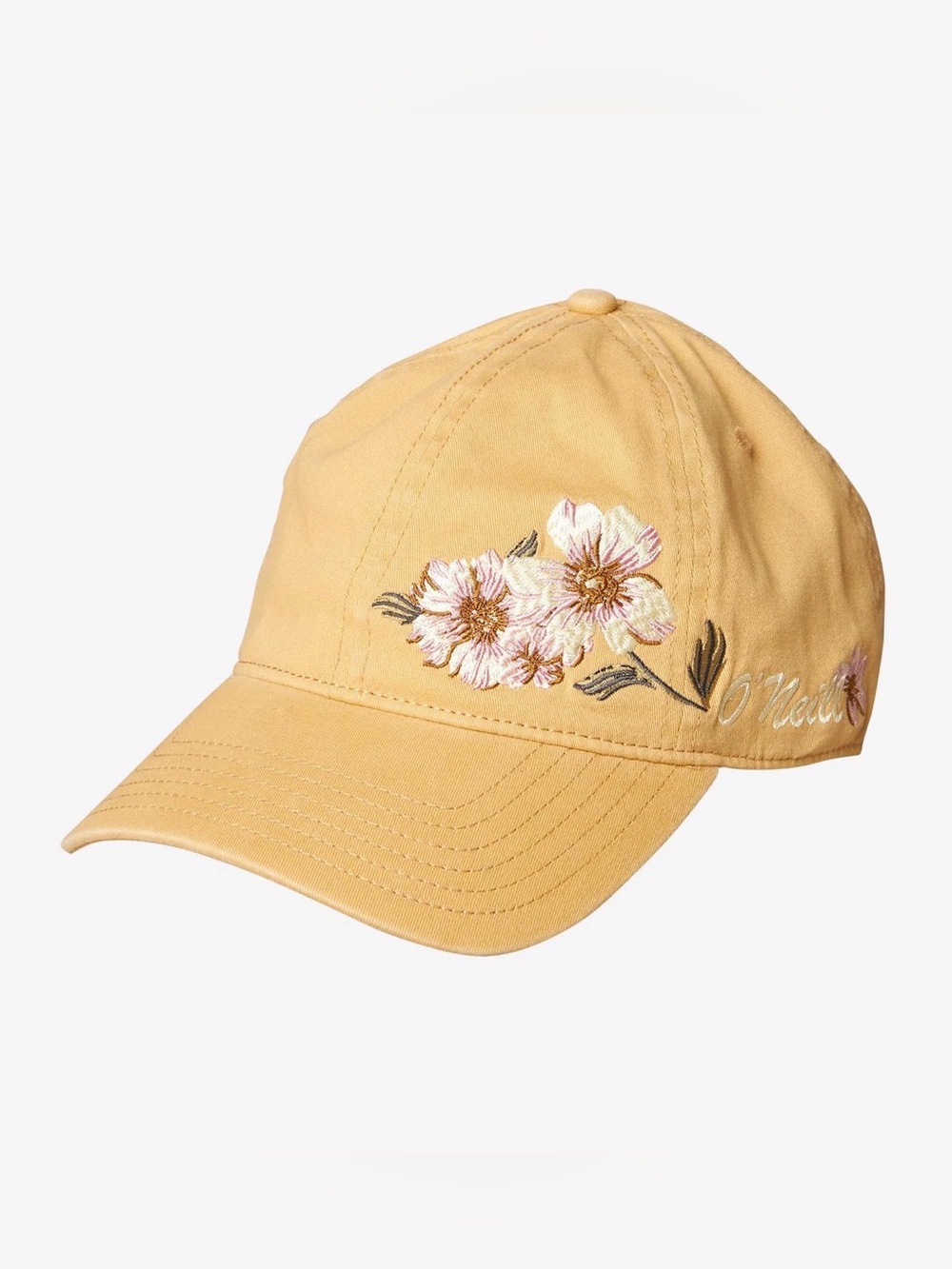 O'Neill Yellow Floral Embroidered Baseball Cap